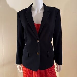 Calvin Klein Deep Navy Blazer Size 14 Single-Breasted